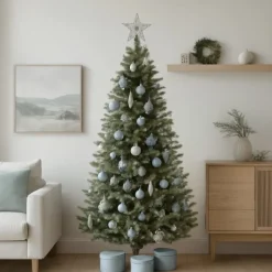 Edelman Albero di Natale Clive Slim Verde h215 Ø114cm PE+PVC