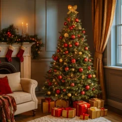 Edelman Albero di Natale Clive Slim Verde h185 Ø104cm PE+PVC