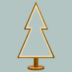 Lotti Albero Natale Abete con Base H90cm LED BIANCO CALDO
