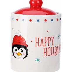 Koopman Barattolo di Natale in Ceramica 12x18 cm. Pezzo Singolo