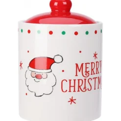 Koopman Barattolo di Natale in Ceramica 12x18 cm. Pezzo Singolo
