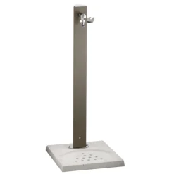 Acquapoint Base in Cemento Bianco Perforata con Griglia di Scarico per Fontane Ground Aquapoint