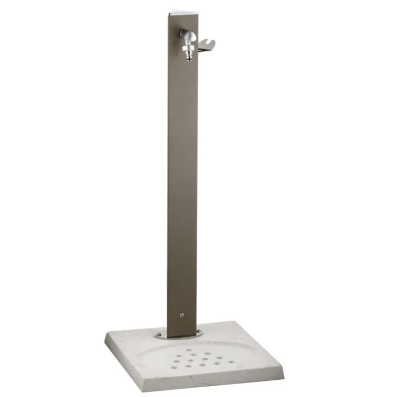 Acquapoint Base in Cemento Bianco Perforata con Griglia di Scarico per Fontane Ground Aquapoint