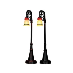 Lemax Bell Ornament Lamp Post Set of 2 B/O 4.5V Cod. 54932