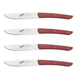 Berkel Set 4 Coltelli da Bistecca Colore Rosso