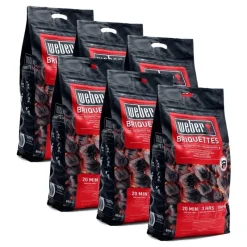 Weber BUNDLE 6 x Sacco da 8 kg di Bricchetti Cod. 17591