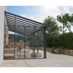 Canopia 3 m Parete laterale Pergola Grigio