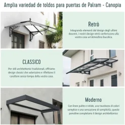 Canopia Amsterdam Pensilina Da Esterno 447X140 cm Trasparente