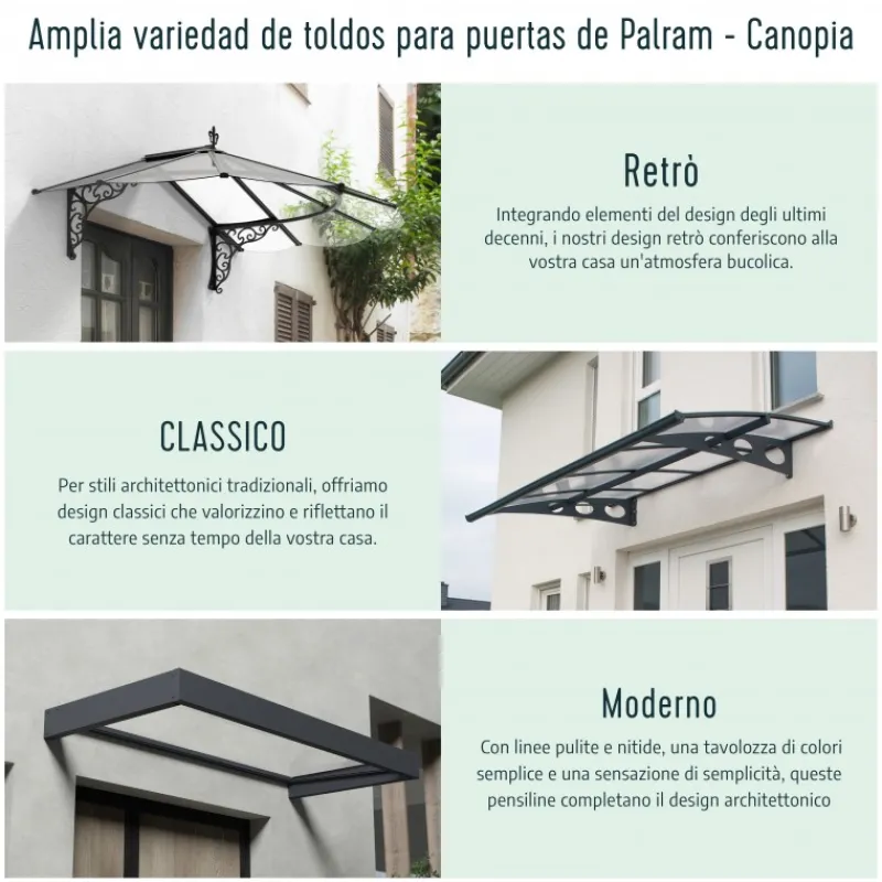 Canopia Aquila Pensilina Da Esterno 150X91 cm Trasparente