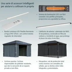 Canopia Austin Gazebo per Barbecue in Alluminio 1.8X2.4 m