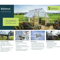 Canopia Balance Ibrida Serra Da Giardino in Policarbonato 367X244X229 cm Grigio