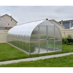 Canopia Bella Doppio Strato Serra Da Giardino in Policarbonato 613X244X219 cm Argento