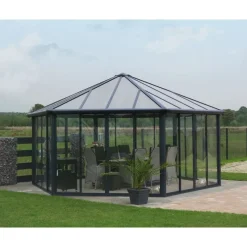 Canopia Garda Gazebo Chiuso in Alluminio 5.2X6 m
