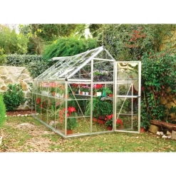 Canopia Harmony Trasparente Serra Da Giardino in Policarbonato 306X185X208 cm Argento