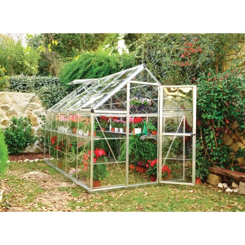 Canopia Harmony Trasparente Serra Da Giardino in Policarbonato 306X185X208 cm Argento