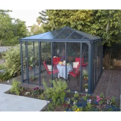Canopia Ledro Gazebo Chiuso in Alluminio 3.6X3.6 m