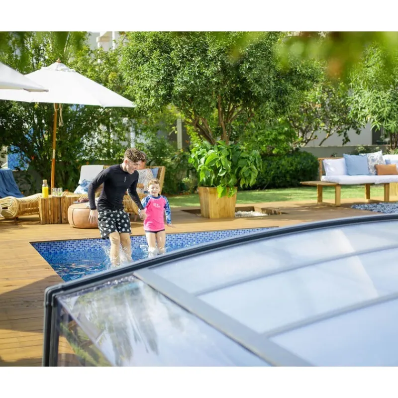 Canopia Majorca CoPertura Telescopica de Policarbonato & Alluminio Per Piscina 8X4 m