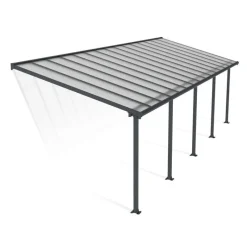 Canopia Olympia Pergola Addossata in Alluminio 3X9.2 m Grigio