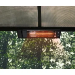 Canopia Riscaldatore Infrarossi da Esterno in Fibra Di Carbonio IP65 Con Montaggio a Parete