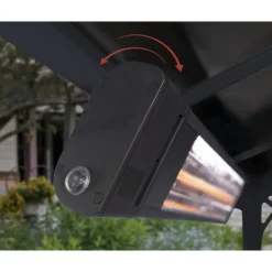 Canopia Riscaldatore Infrarossi da Esterno in Fibra Di Carbonio IP65 Con Montaggio a Parete