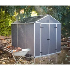 Canopia Rubicon Casetta Da Giardino in Policarbonato Ultra Resistente 229X237X235 cm Grigio Scuro