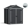 Canopia Rubicon Casetta Da Giardino in Policarbonato Ultra Resistente 154X185X217 cm Grigio Scuro