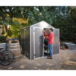 Canopia Rubicon Casetta Da Giardino in Policarbonato Ultra Resistente 154X185X217 cm Grigio Scuro
