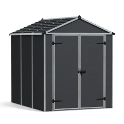 Canopia Rubicon Casetta Da Giardino in Policarbonato Ultra Resistente 229X185X217 cm Grigio Scuro
