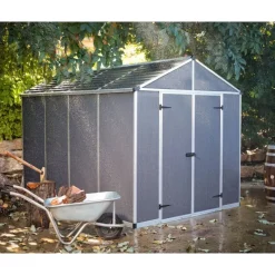 Canopia Rubicon Casetta Da Giardino in Policarbonato Ultra Resistente 303X237X235 cm Grigio Scuro