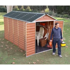 Canopia Skylight Casetta Da Giardino in Policarbonato 378X185X217 cm Ambra