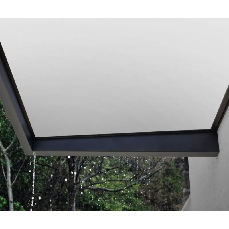 Canopia Sophia Pensilina Da Esterno 160X95 cm - Struttura Grigia Pannelli Opal Bianco