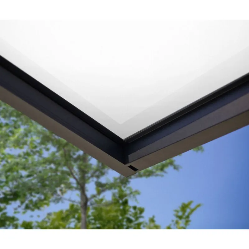 Canopia Sophia Pensilina Da Esterno 160X95 cm - Struttura Grigia Pannelli Opal Bianco