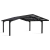 Canopia Sydney Carport Doppio Tetto Spiovente in Alluminio 6 X 6 m Nero