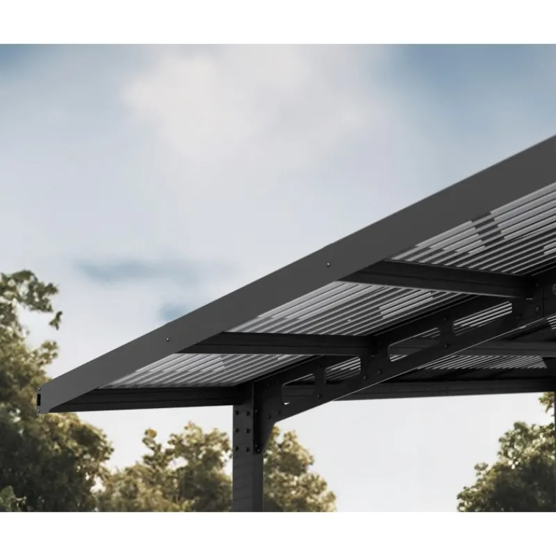 Canopia Sydney Carport in Alluminio 3 X 6 m Nero