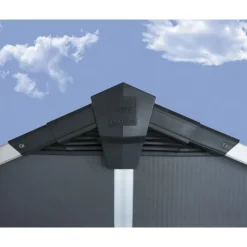 Canopia Yukon Casetta Da Giardino in Policarbonato 643X332X252 cm Grigio Pavimento Incluso