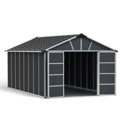 Canopia Yukon Casetta Da Giardino in Policarbonato 519X332X252 cm Grigio Pavimento Incluso