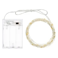 Lotti Catena 40 MicroLED BIANCO CALDO Luce Fissa