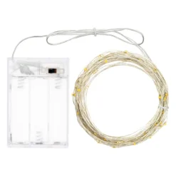 Lotti Catena 100 MicroLED BIANCO CALDO Luce Fissa