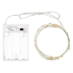 Lotti Catena 20 MicroLED BIANCO CALDO Luce Fissa