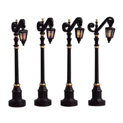 Lemax Colonial Street Lamp Set of 4 B/O 4.5V Cod. 54313