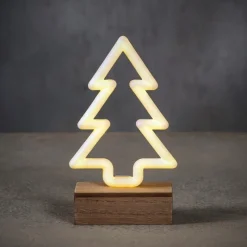 Edelman Decorazione LED a forma di Albero di Natale Bianco Caldo a Batteria con Timer