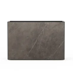 Herstera Fioriera Alta DECO PLANTER DIVIDER 25 in Metallo colore Nero e Pannello Effetto Marmo 120x25x80 cm