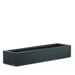 Herstera Fioriera Bassa PLANTER XIC 150 in Metallo colore Antracite 150x40x25cm