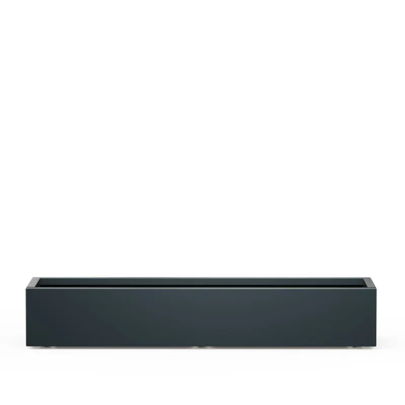 Herstera Fioriera Bassa PLANTER XIC 150 in Metallo colore Antracite 150x40x25cm