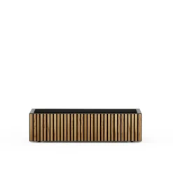 Herstera Fioriera Bassa PLANTER WOOD XIC 100 in Metallo colore Antracite 100x40x25cm