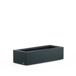 Herstera Fioriera Bassa PLANTER XIC 100 in Metallo colore Antracite 100x40x25cm