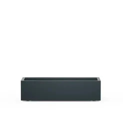 Herstera Fioriera Bassa PLANTER XIC 100 in Metallo colore Antracite 100x40x25cm