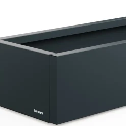Herstera Fioriera Bassa PLANTER XIC 100 in Metallo colore Antracite 100x40x25cm
