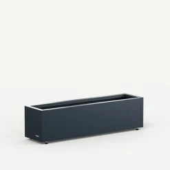 Herstera Fioriera PLANTER BALCONY in Metallo colore Antracite 100x25x25 cm