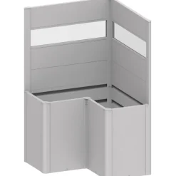 Biohort Frangivista con Elemento Vetro per Aiuola Rialzata a L in Metallo